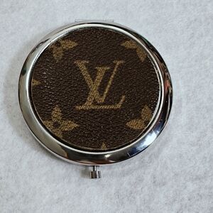 Brown Monogram Compact Mirror Silver